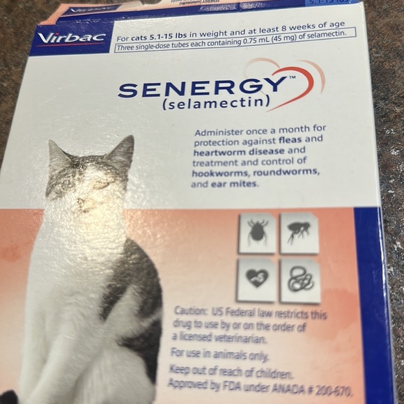 senergy and capstar Cat One Senergy Kitten Flea Heartworm Ear Mite